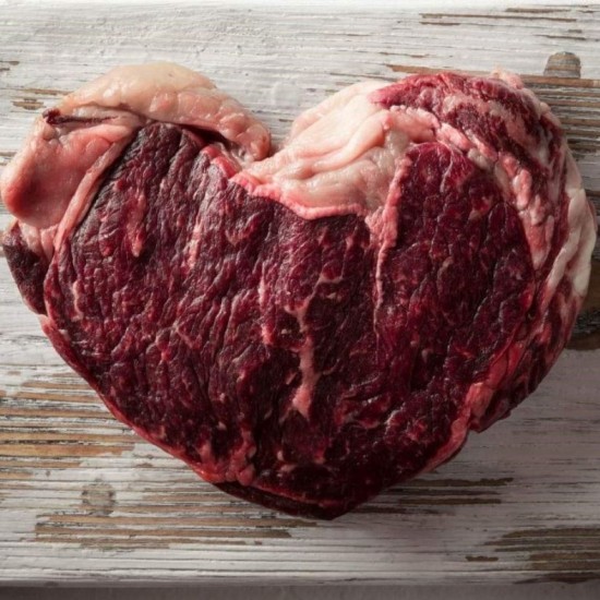  Heart Shaped Butterflied Rib Eye Steak - Fresh - Approx 1lb