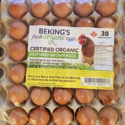 Eggs- Beking's - Organic - Medium - Flat